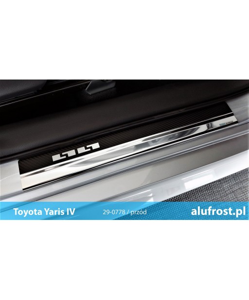 Door sills + carbon foil TOYOTA YARIS IV 5D