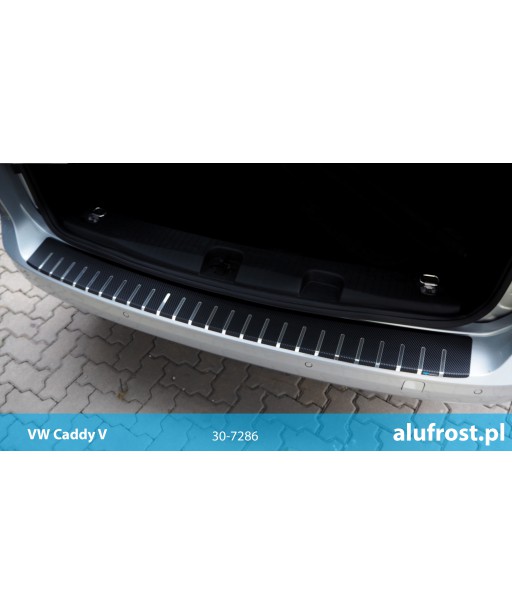 Rear bumper protector + carbon foil VOLKSWAGEN CADDY V