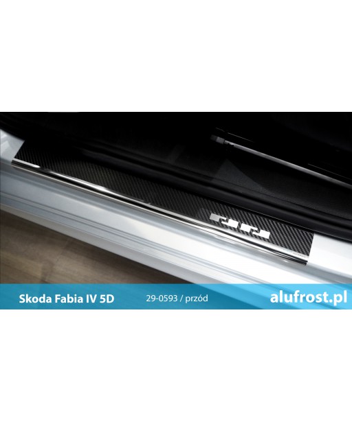 Door sills + carbon foil SKODA FABIA IV 5D