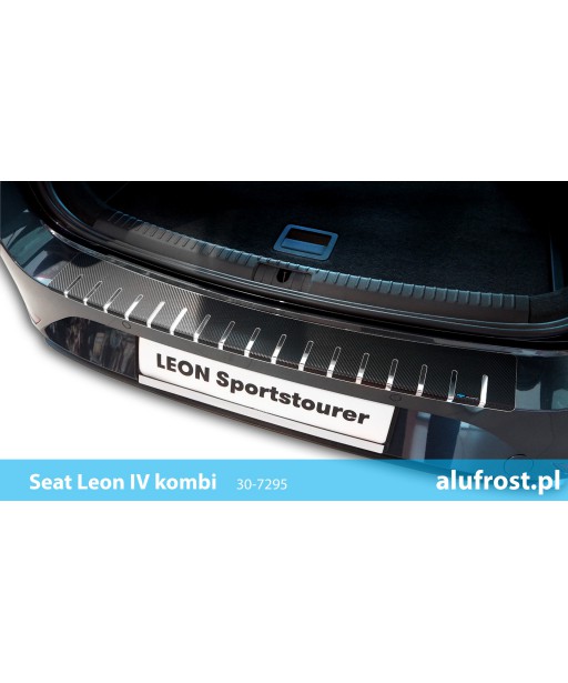 Rear bumper protector + carbon foil SEAT LEON IV KOMBI
