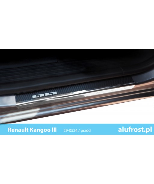 Nakładki progowe + folia karbonowa RENAULT KANGOO III