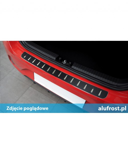 Rear bumper protector (steal + carbon foil) SKODA OCTAVIA II KOMBI