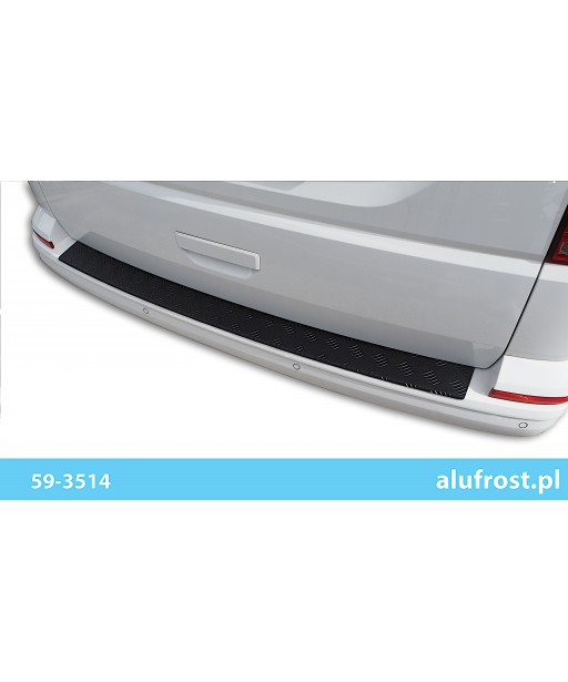 Rear bumper protector (black matt, riffle aluminium) VW ID.T6 / T6.1 TRANSPORTER / CARAVELLE