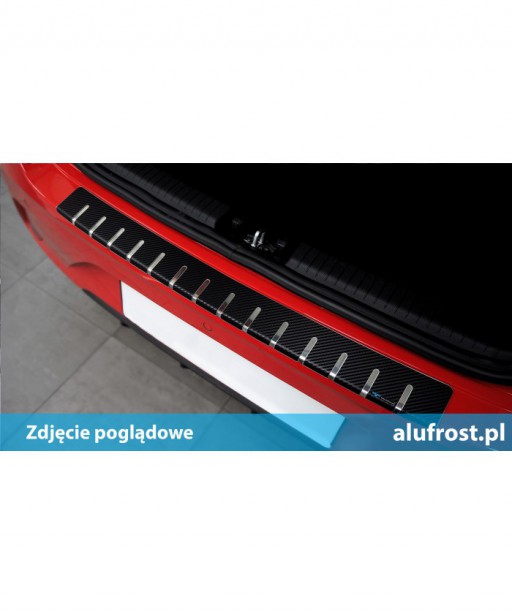 Rear bumper protector + carbon foil VOLVO XC60 II (Inscription)