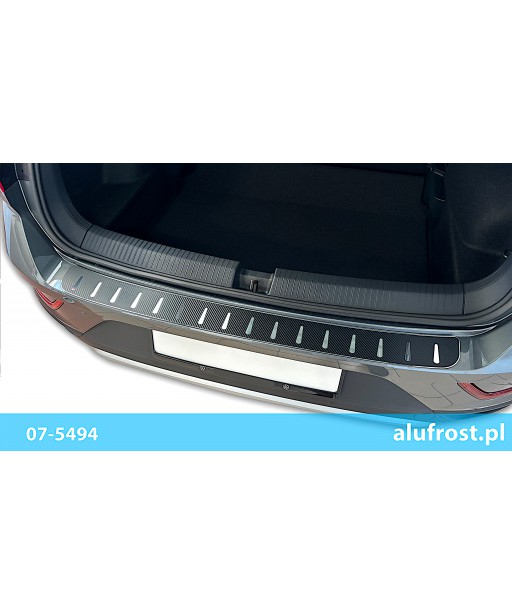 Rear bumper protector (steal + carbon foil) VOLKSWAGEN T-ROC / T-ROC FL