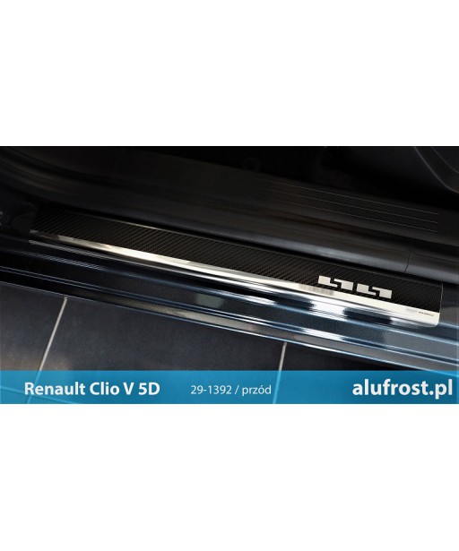 Nakładki progowe + folia karbonowa RENAULT CLIO VI