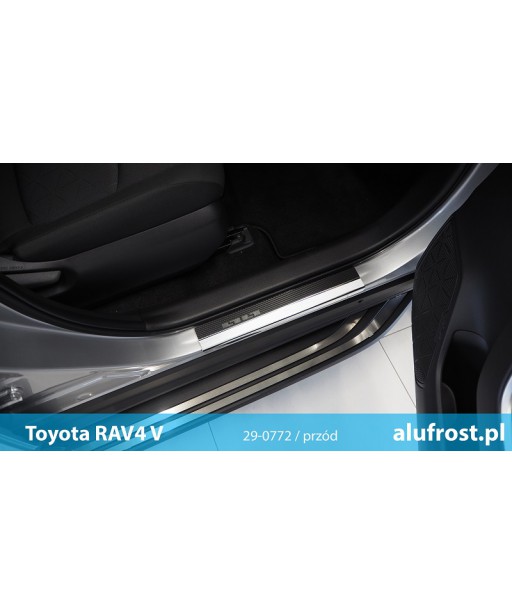 Nakładki progowe + folia karbonowa TOYOTA RAV-4 VI
