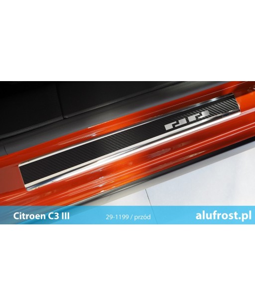 Einstiegsleisten + carbon folie CITROEN C3 III / C3 III FL