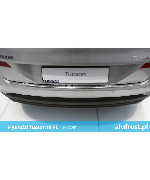 Rear bumper protector (inox) HYUNDAI TUCSON III FL