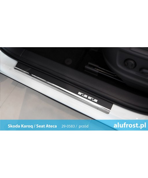Door sills + carbon foil SKODA KAROQ / KAROQ FL / SEAT ATECA