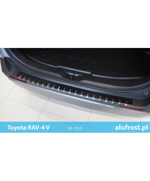 Rear bumper protector + carbon foil TOYOTA RAV-4 V