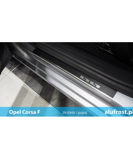 Door sills + carbon foil OPEL CORSA F