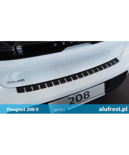 Rear bumper protector + carbon foil PEUGEOT 208 II